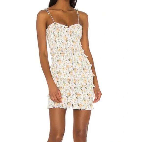 V. Chapman X REVOLVE Drew Mini Dress Smocked Womens Size 2 Floral - Picture 15 of 16